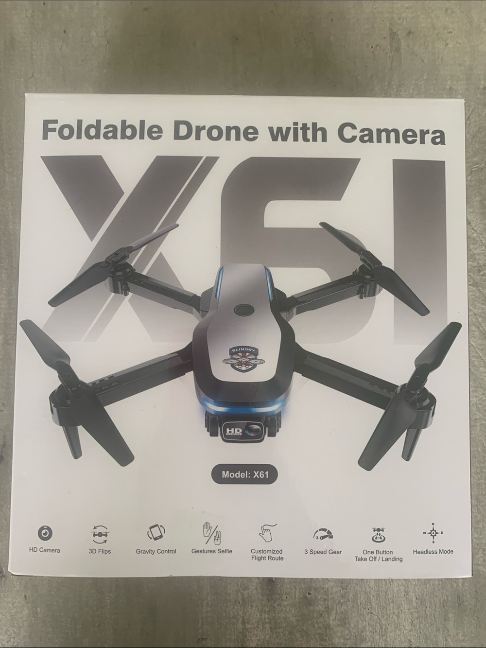 Foldable Drone with Camera - Black and Silver NEW IN BOX! GIFT!